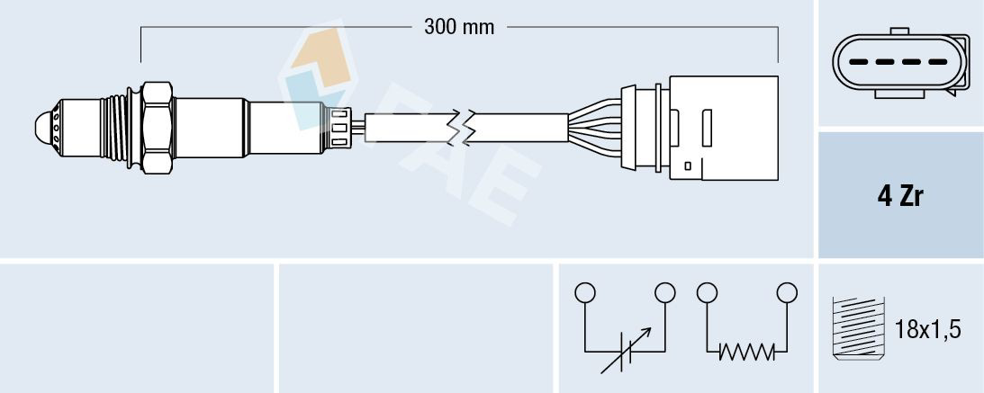 77197 FAE Sonda lambda czujnik tlenu po katalizatorze