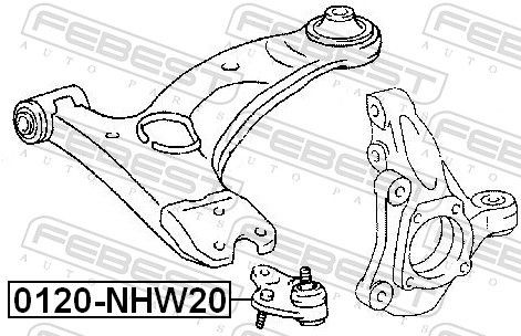 Sworzeń wahacza dolny do Toyota Prius  NHW20