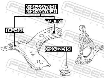 Wahacz zawieszenia przedniego dolny lewy Toyota Camry sedana (V70) (2017 - 2024) cena, od 75,95 USD