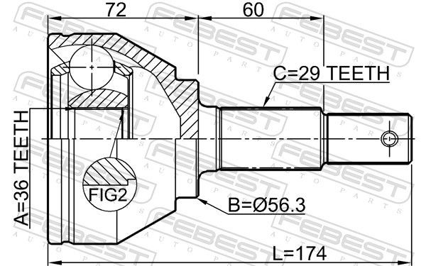 Do koszyka Przegub homokinetyczny przedni zewnętrzny Nissan Qashqai +2 I J10