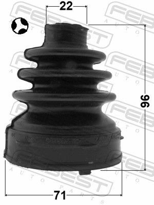 Osłona przegubu homokinetycznego półosi przedniej wewnętrzna Nissan JUKE NMUK hatchback (F15E) (2010 - 2019) cena, od 14,37 USD