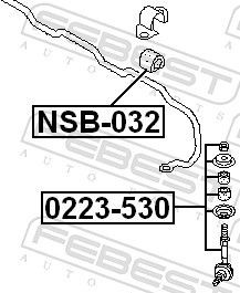 Łącznik stabilizatora przedniego Febest 0223530 cena, od 14,59 USD