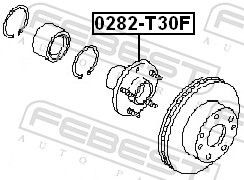 Piasta przednia Febest 0282T30F cena, od 29,80 USD