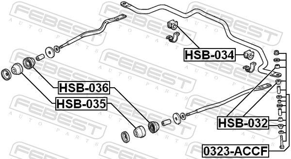 Do koszyka Łącznik stabilizatora przedniego Honda Accord IV CB3, CB7