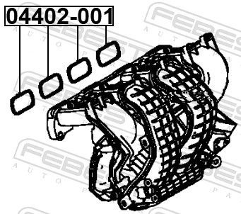 Do koszyka Uszczelka kolektora ssącego Mitsubishi ASX  GA