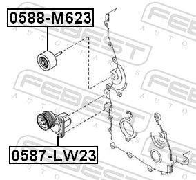 Napinacz paska napędowego do Mazda 6  GY