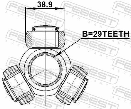 Przegub homokinetyczny wewnętrzny trójramienny Subaru Impreza II sedana (GD) (1999 - 2009) cena, od 43,86 USD
