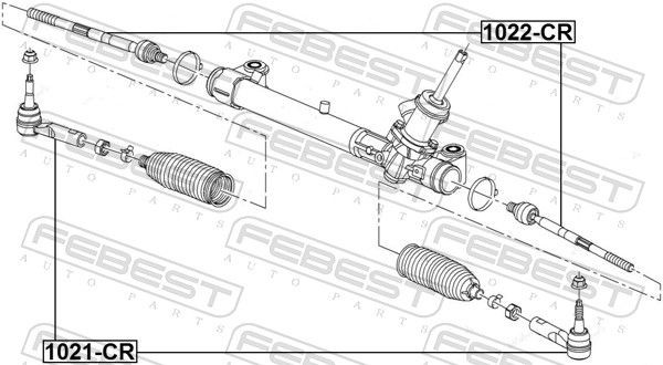 Końcówka drążka kierowniczego zewnętrzna 13278359 Hyundai/Kia