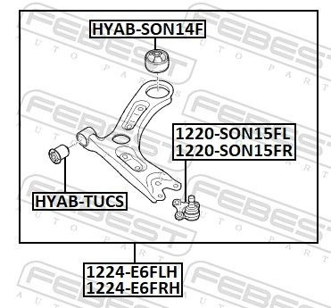 Wahacz zawieszenia przedniego dolny prawy do Hyundai Sonata VII LF