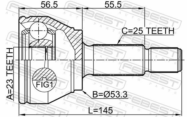 Przegub homokinetyczny przedni zewnętrzny Ford Ka 