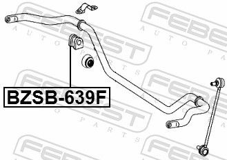 Tuleja stabilizatora przedniego Febest BZSB639F cena, od 8,73 USD
