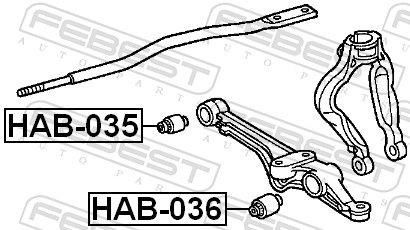 Silentblock przedniego wahacza dolnego Honda Accord V