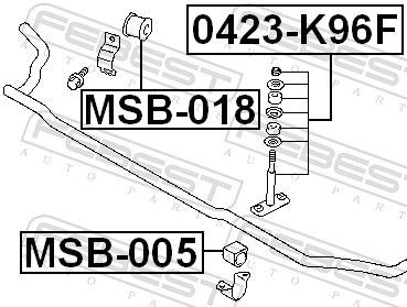  Tuleja stabilizatora przedniego Mitsubishi Pajero 