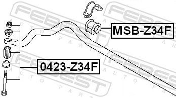 Tuleja stabilizatora przedniego Mitsubishi Colt VI hatchback (Z3A) (2004 - 2008) cena, od 5,06 USD