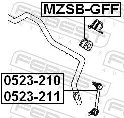  Tuleja stabilizatora przedniego Mazda 626 5