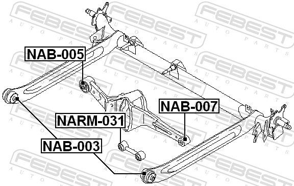 Silentblock tylnej belki Nissan Primera 