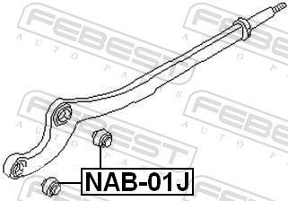 Silentblock przedniego wahacza dolnego Nissan Patrol 