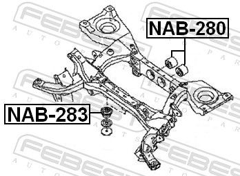 Silentblock tylnej belki Nissan Pathfinder SUV (R51M) (2005 - 2012) cena, od 61,16 zł
