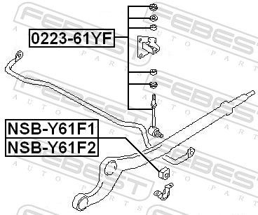 Tuleja stabilizatora przedniego Nissan Patrol SUV (Y61) (1997 - 2010) cena, od 5,37 USD