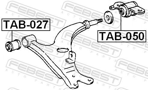 Silentblock przedniego wahacza dolnego Toyota RAV4 I SUV (XA) (1994 - 2000) cena, od 10,12 USD