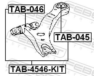 Silentblock przedniego wahacza dolnego Lexus RX 330/350