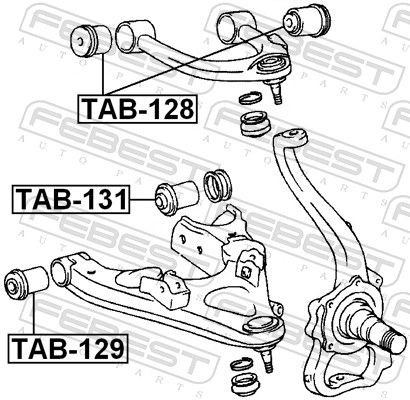  Silentblock przedniego wahacza dolnego Toyota Land Cruiser 