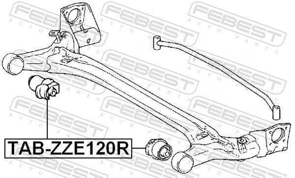 Silentblock tylnej belki do Toyota Corolla  E12