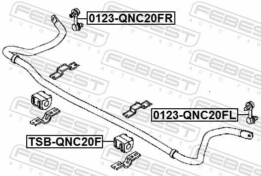 Tuleja stabilizatora przedniego Daihatsu Sirion hatchback (M3) (2005 - 2026) cena, od 6,39 USD