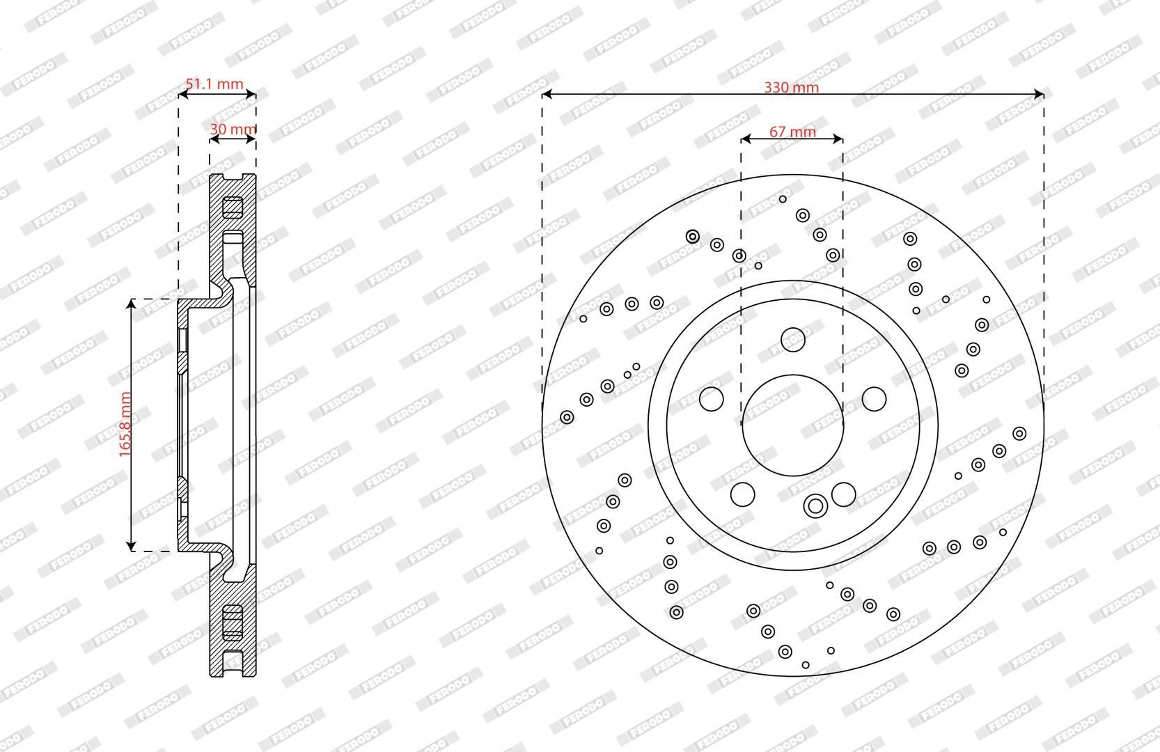 2474212012 Mercedes Tarcza hamulcowa przednia