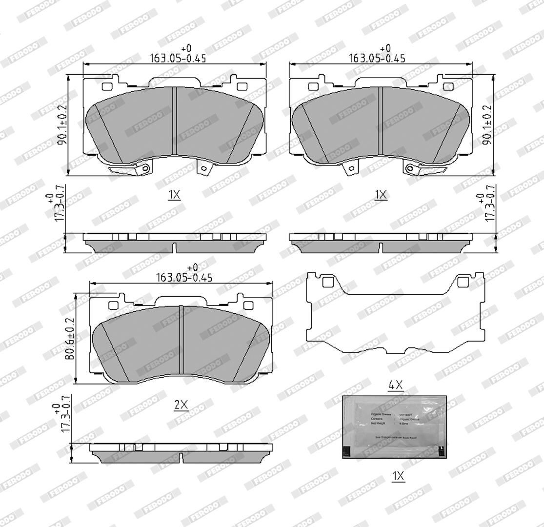 Klocki hamulcowe przednie tarczowe Ford 5346407 cena, od 81,56 USD