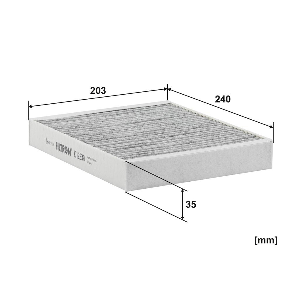 Do koszyka K1223A Filtron Filtr kabiny
