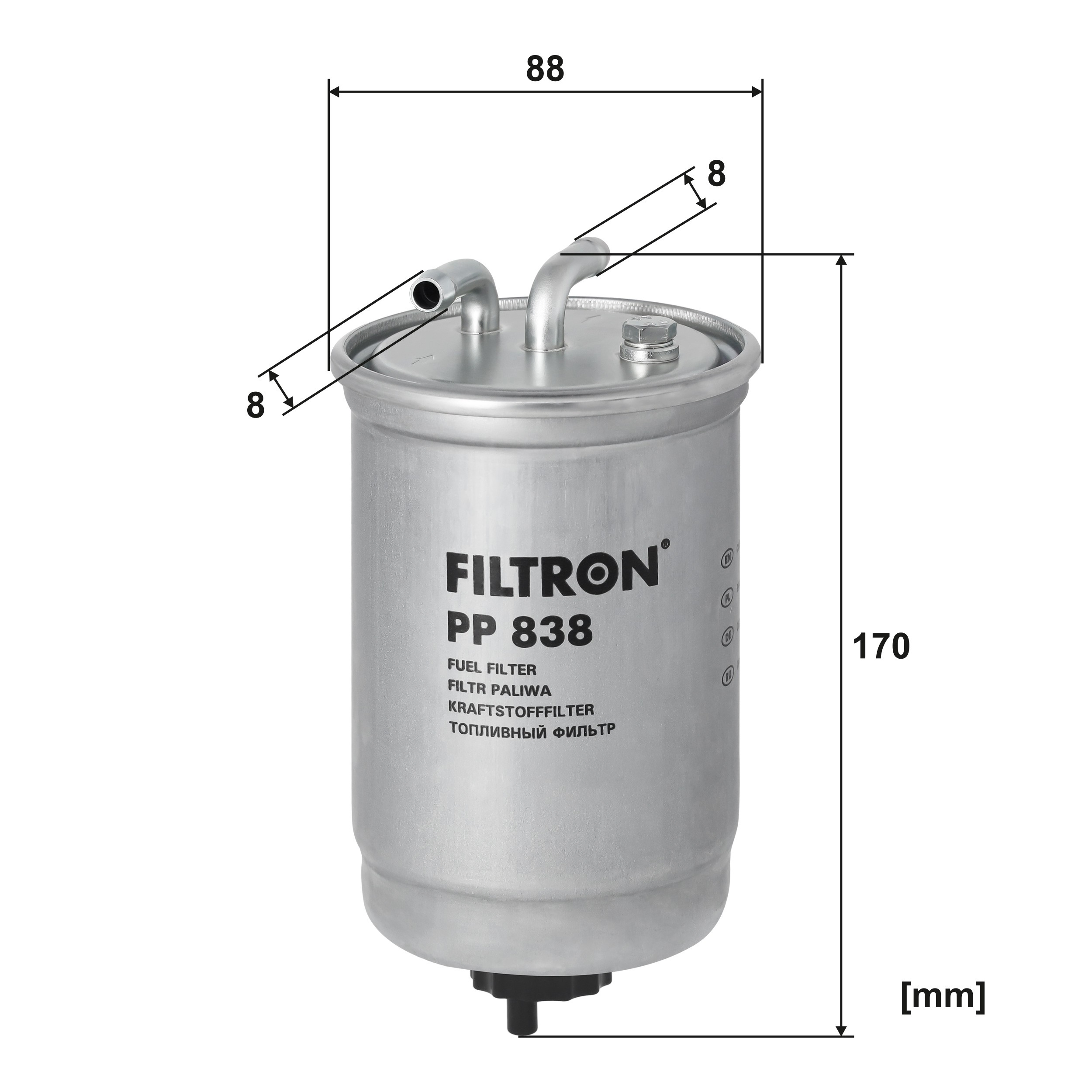 PP838 Filtron Filtr paliwa