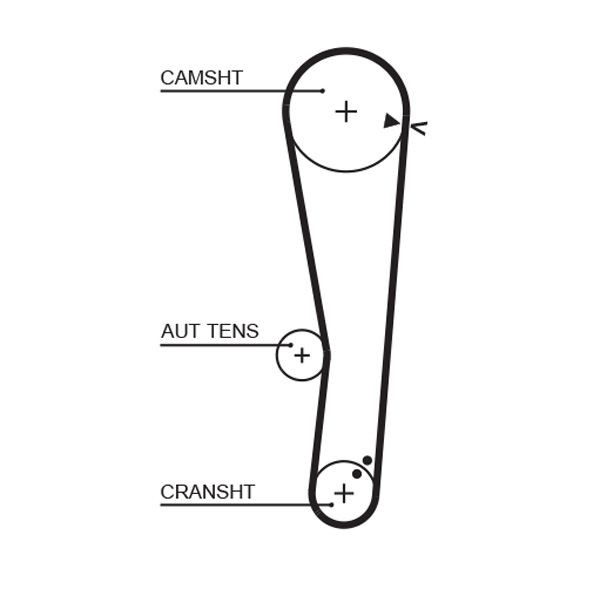 Do koszyka K015568XS Gates Pasek rozrządu, zestaw