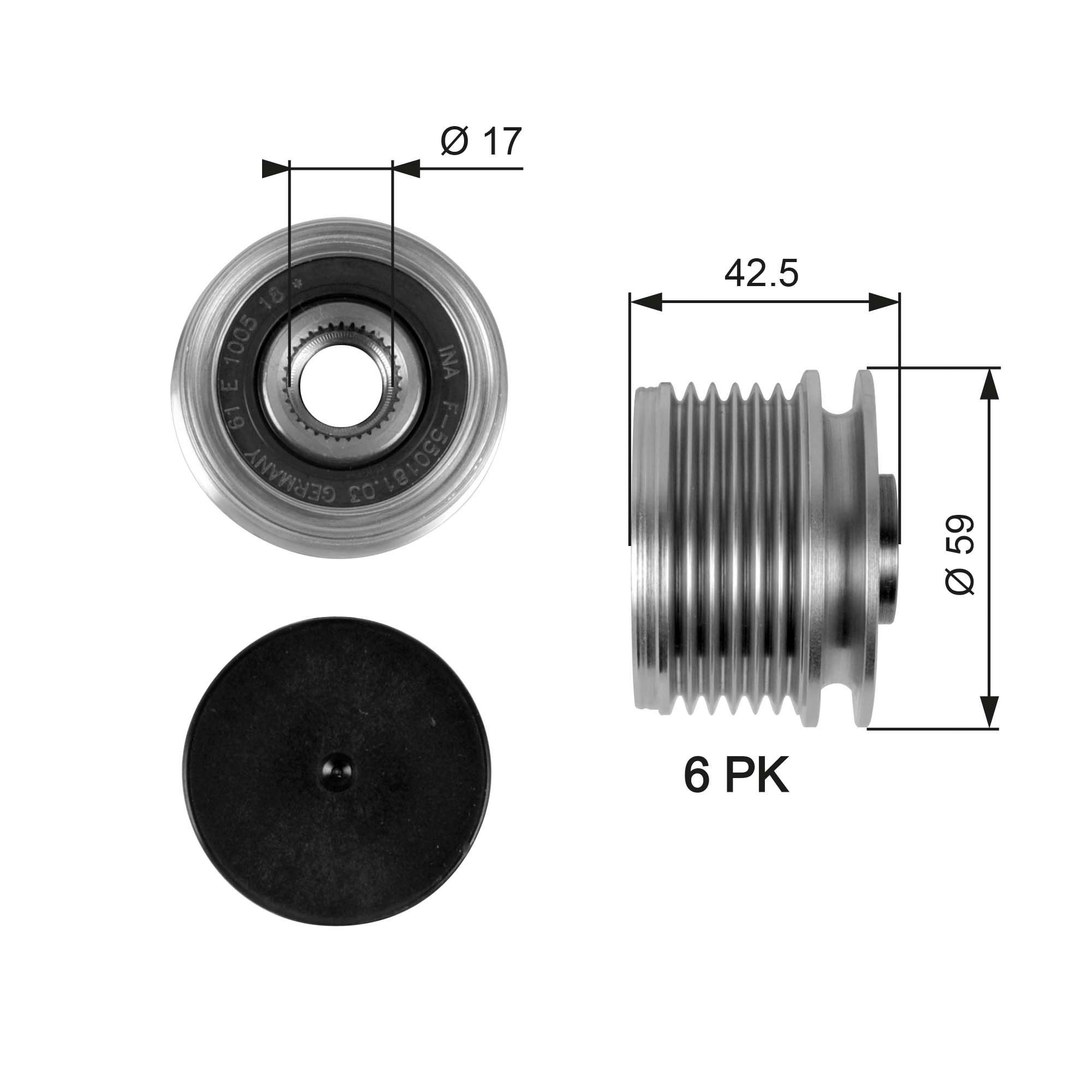 Koło pasowe alternatora do Renault Scenic I JA0, JA1, FA0