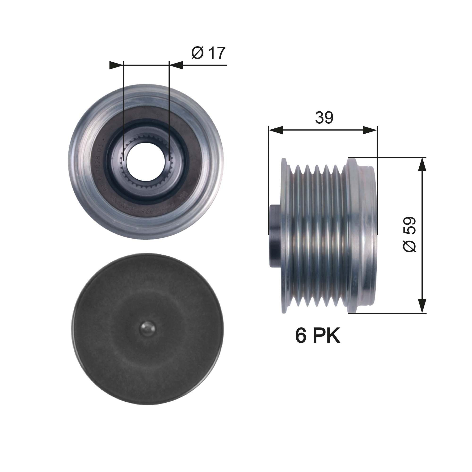 Koło pasowe alternatora do Fiat Doblo II 263