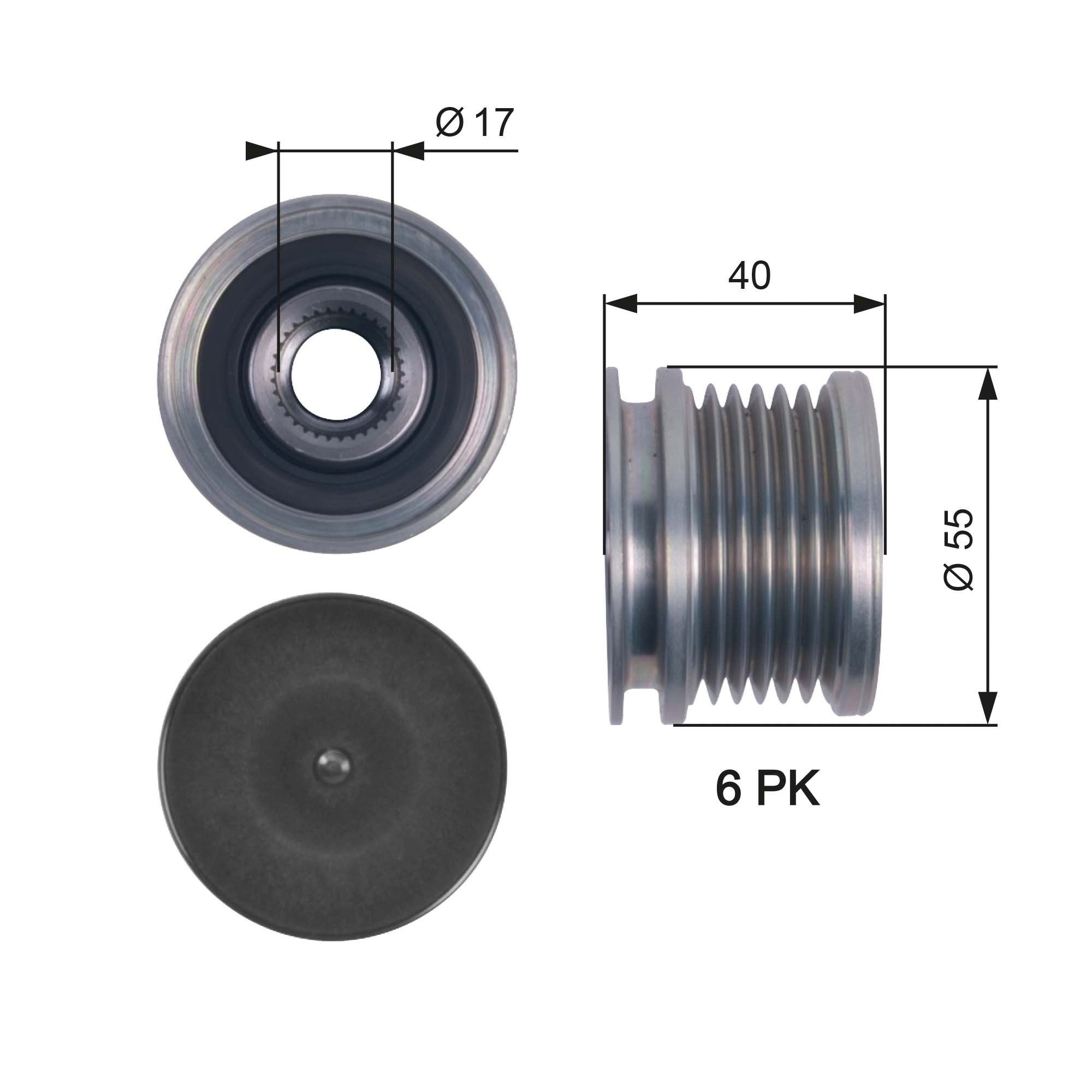 Koło pasowe alternatora Audi A6 C7 sedana (4G2, 4GC) (2010 - 2019) cena, od 40,63 USD