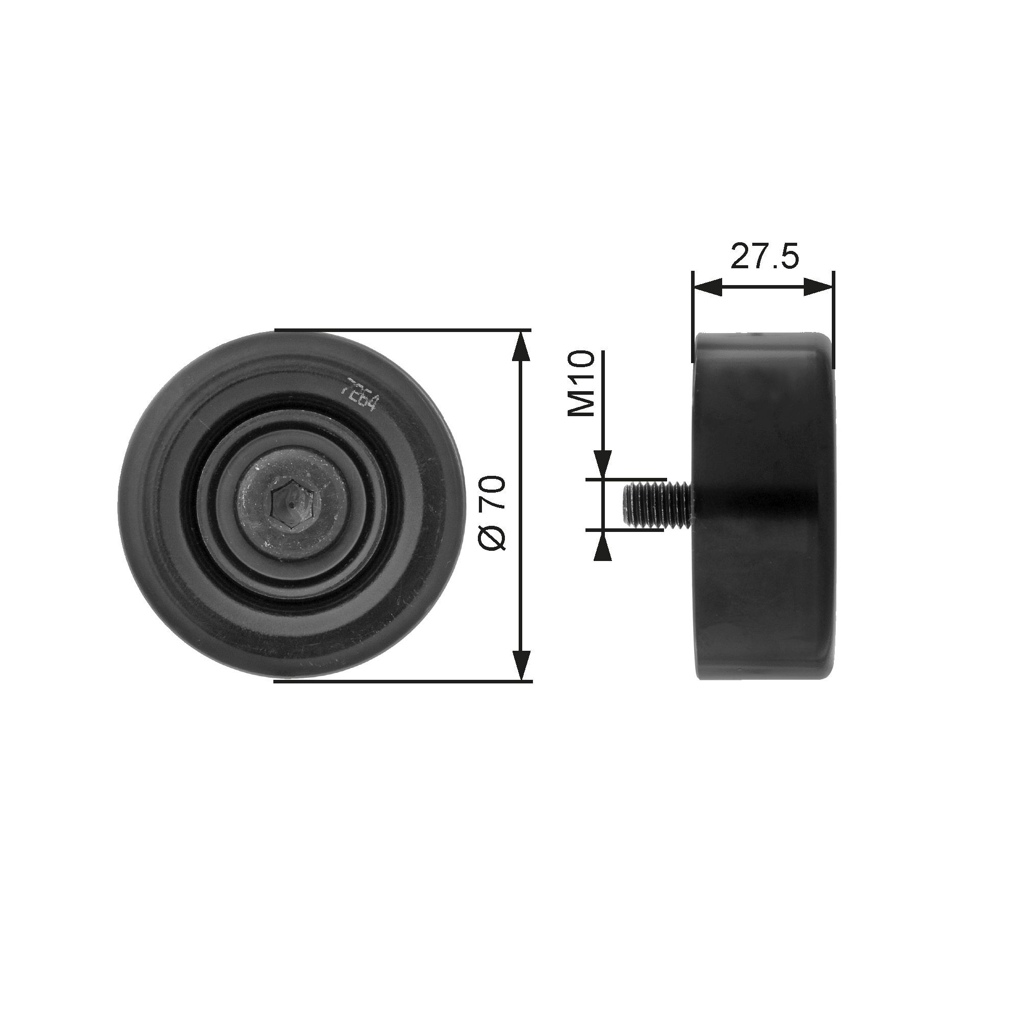 Rolka prowadząca, kierunkowa paska napędowego Gates T36206 cena, od 16,48 USD