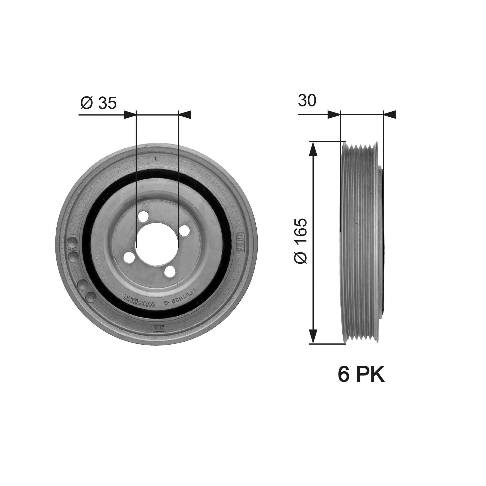 Koło pasowe wału korbowego Chevrolet Aveo III sedana (T300) (2011 - 2020) cena, od 35,75 USD