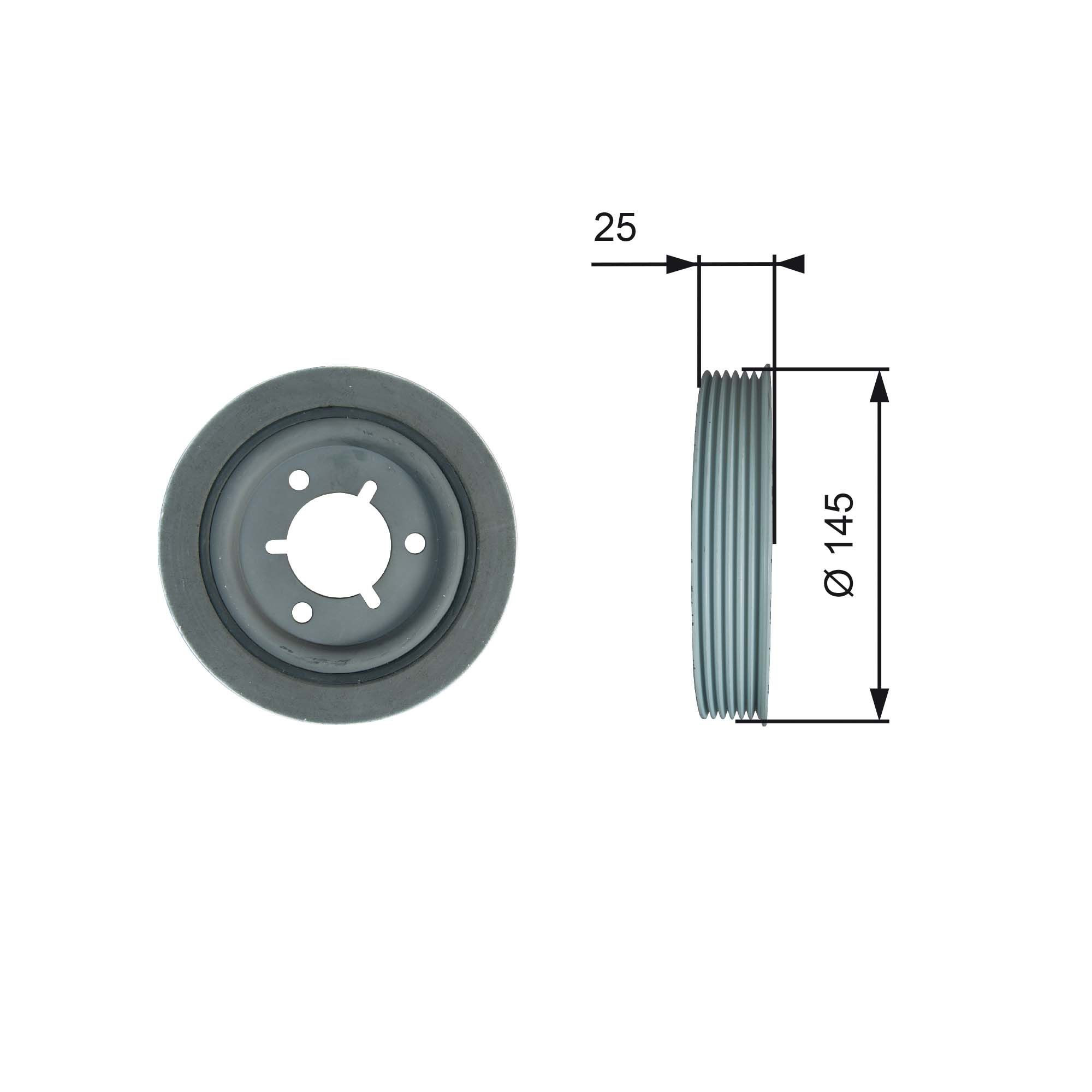 Koło pasowe wału korbowego 9655703580 Fiat/Alfa/Lancia
