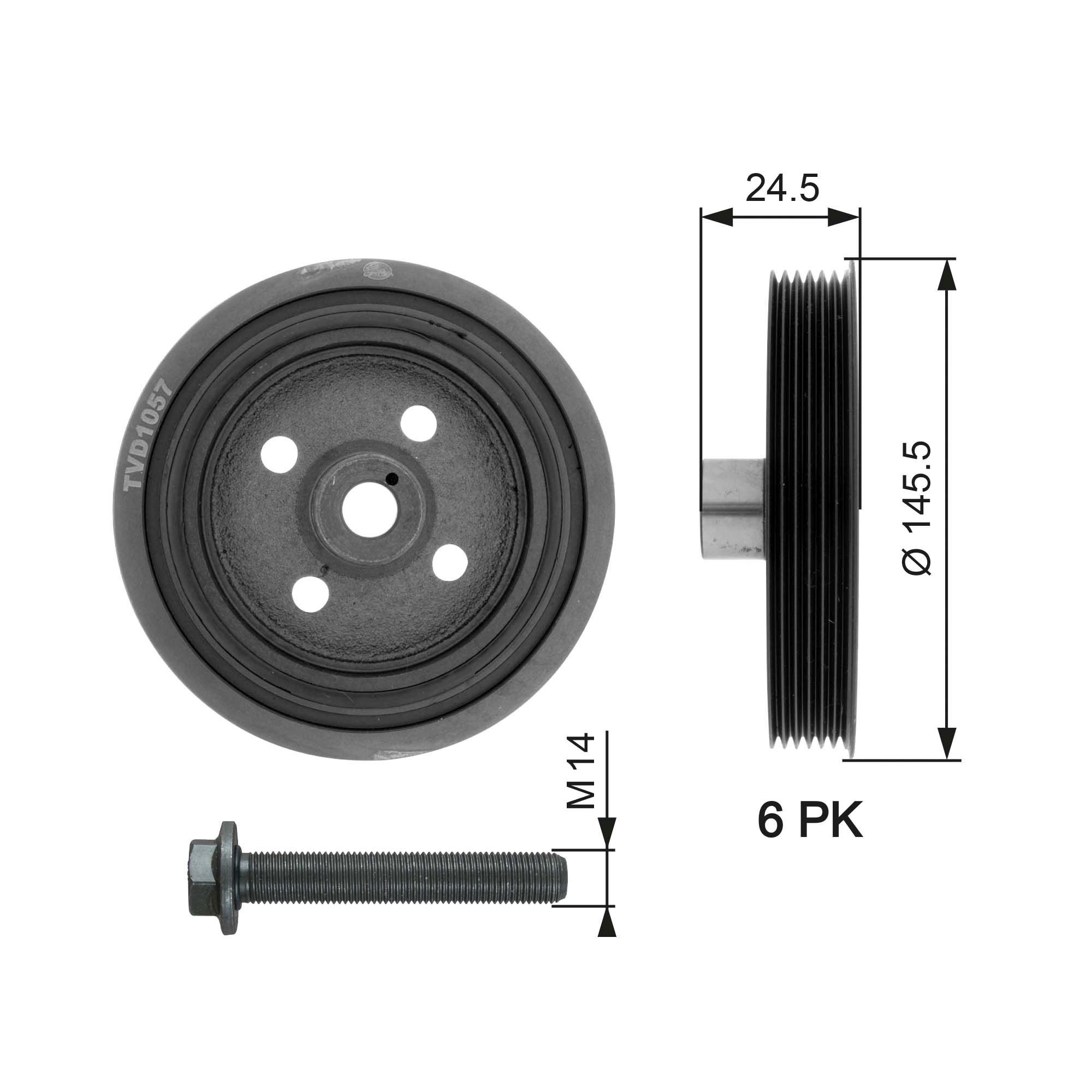 Koło pasowe wału korbowego do Ford Fiesta Mk4 JAS, JBS