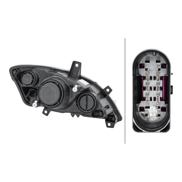 Reflektor lewy Mercedes 639820186164 cena, od 209,51 USD