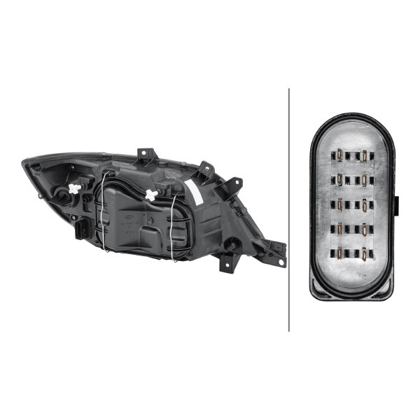 Do koszyka Reflektor lewy Mercedes Sprinter I 2-t 901, 902
