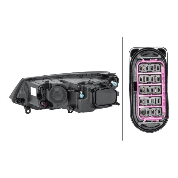 Reflektor prawy Volkswagen Touareg II SUV (7P5, 7P6) (2010 - 2017) cena, od 251,28 USD