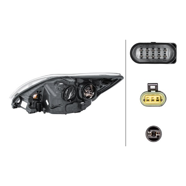 Do koszyka 1EL354807061 HELLA Reflektor prawy