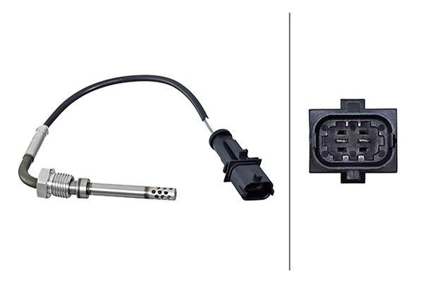 6PT010376361 HELLA Czujnik temperatury spalin, filtra cząstek stałych