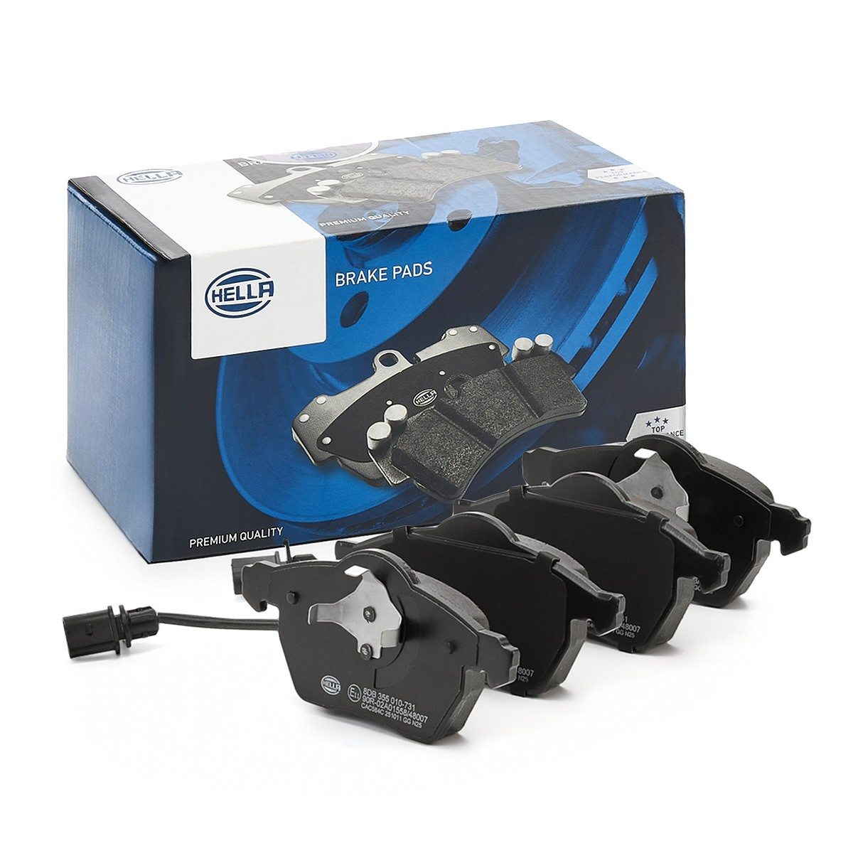 8DB355010731 HELLA Klocki hamulcowe przednie tarczowe