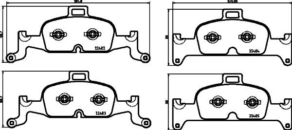 8DB355025811 HELLA Klocki hamulcowe przednie tarczowe