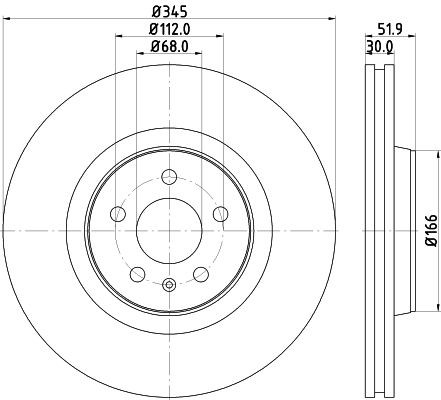 Tarcza hamulcowa przednia do Porsche MACAN S 95B
