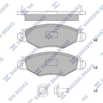Klocki hamulcowe przednie tarczowe Peugeot 206 sedana (2007 - 2009) cena, od 24,65 USD
