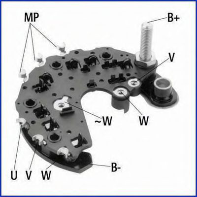Mostek prostowniczy alternatora = Moster diodowy alternatora Renault Megane I sedana (LA0, LA1) (1996 - 2003) cena, od 29,76 USD